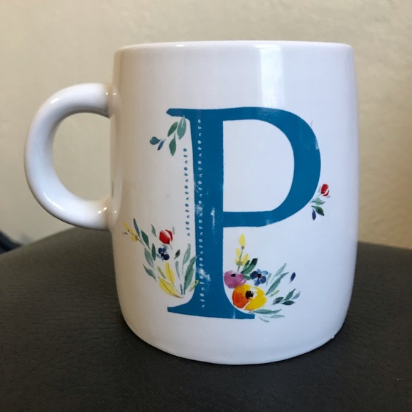 Other - Floral Boho Monogram Initial “P” Coffee Mug